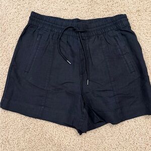 Athleta Black Linen Shorts